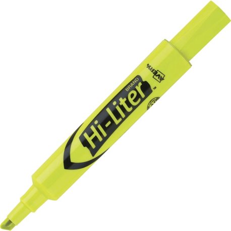 Avery Desk-Style, Fluorescent Yellow, 1 Count (24000) - Chisel Marker Point Style - Fluorescent Yellow Water Based Ink - Yellow 