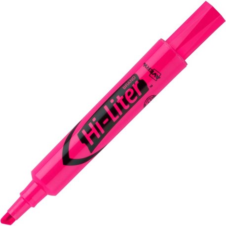 Avery Desk-Style, Fluorescent Pink, 1 Count (24010) - Chisel Marker Point Style - Refillable - Fluorescent Pink Water Based Ink 