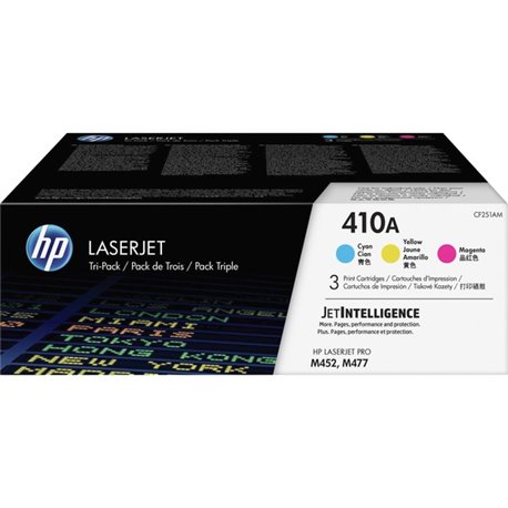 HP 410A (CF251AM) Original Standard Yield Laser Toner Cartridge - Cyan, Magenta - 3 / Carton - 2300 Pages Cyan, 2300 Pages Magen