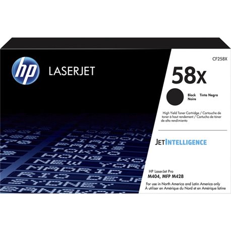 HP 58X (CF258X) Original High Yield Laser Toner Cartridge - Black - 1 Each - 10000 Pages