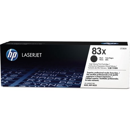 HP 83X (CF283X) Original High Yield Laser Toner Cartridge - Single Pack - Black - 1 Each - 2200 Pages