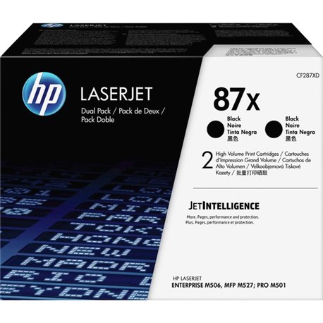 HP 87X (CF287XD) Original High Yield Laser Toner Cartridge - Black - 2 / Carton - 36000 Pages