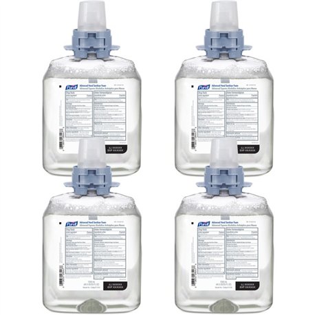 PURELL Hand Sanitizer Foam Refill - 40.6 fl oz (1200 mL) - Kill Germs - Hand - Moisturizing - Clear - 4 / Carton