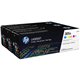 HP 305A CYM (CF370AM) Original Laser Toner Cartridge - Tri-pack - Cyan, Magenta, Yellow - 3 / Carton - 2600 Pages