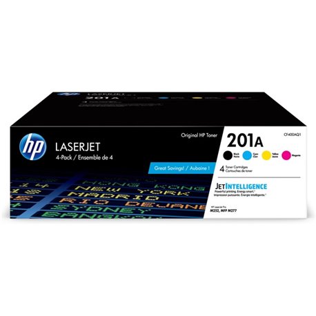 HP 201A Original Laser Toner Cartridge - Combo Pack - Black, Cyan, Magenta, Yellow - 4 / Carton - 1420 Pages Black, 1330 Pages C