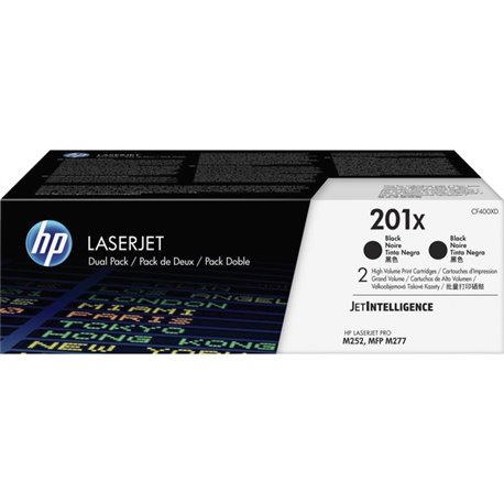 HP 201X (CF400XD) Original High Yield Laser Toner Cartridge - Black - 2 / Carton - 2800 Pages