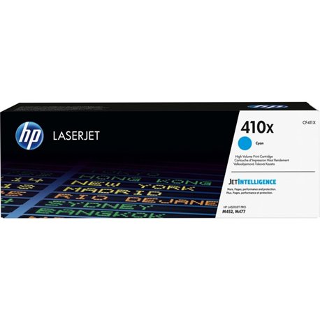 HP 410X Original High Yield Laser Toner Cartridge - Single Pack - Cyan - 1 Each - 5000 Pages