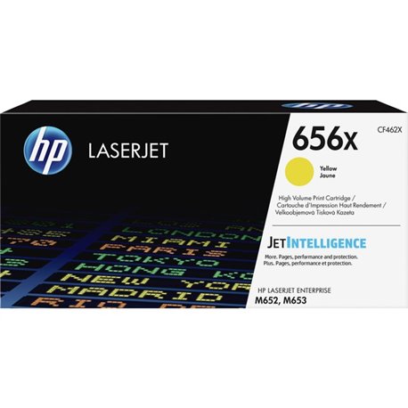 HP 656X (CF462X) Original High Yield Laser Toner Cartridge - Yellow - 1 Each - 22000 Pages