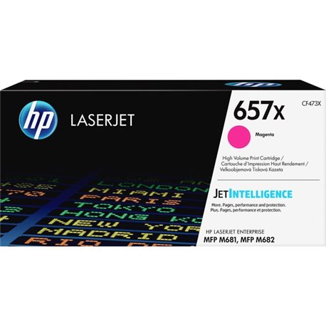 HP 657X (CF473X) Original High Yield Laser Toner Cartridge - Magenta - 1 Each - 23000 Pages