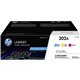 HP 202A (CF500AM) Original Laser Toner Cartridge - Cyan, Magenta, Yellow - 3 / Carton - 1300 Pages Cyan, 1300 Pages Magenta, 130