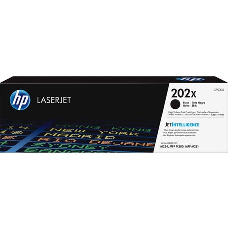 HP 202X (CF500X) Original High Yield Laser Toner Cartridge - Black - 1 Each - 3200 Pages