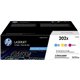 HP 202X (CF500XM) Original High Yield Laser Toner Cartridge - Multi-pack - Cyan, Magenta, Yellow - 1 Each - 2500 Pages Cyan, 250