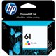 HP 61 (CH562WN) Original Inkjet Ink Cartridge - Cyan, Magenta, Yellow - 1 Each - 165 Pages