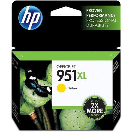 HP 951XL (CN048AN) Original Inkjet Ink Cartridge - Yellow - 1 Each - 1500 Pages