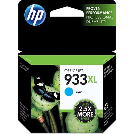 HP 933XL (CN054AN) Original Inkjet Ink Cartridge - Cyan - 1 Each - 825 Pages