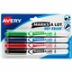 Avery Pen-Style Dry Erase Markers - Bullet Marker Point Style - Black, Red, Blue, Green - Black, Red, Blue, Green, White Barrel 