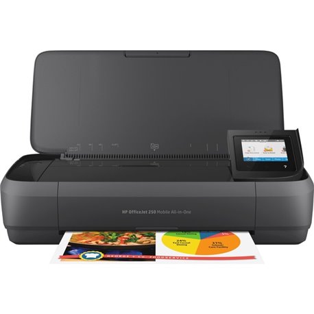 HP Officejet 250 Wireless Inkjet Multifunction Printer - Color - Copier/Printer/Scanner - 20 ppm Mono/19 ppm Color Print - 4800 