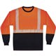 GloWear 8281BK Type R Class 2 Front Long Sleeve T-Shirt - Medium Size - Polyester - Orange, Black