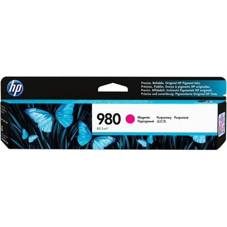 HP 980 (D8J08A) Original Inkjet Ink Cartridge - Single Pack - Magenta - 1 Each - 6600 Pages