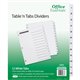 Avery Table 'n Tabs White Tab Numbered Dividers - 288 x Divider(s) - 288 Tab(s) - 1-12 - 12 Tab(s)/Set - 8.5" Divider Width x 11