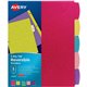 Avery Big Tab Reversible Fashion Dividers - 120 x Divider(s) - 120 Write-on Tab(s) - 5 - 5 Tab(s)/Set - 8.5" Divider Width x 11"