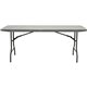 Iceberg IndestrucTable Commercial Folding Table - For - Table TopCharcoal Rectangle Top - Powder Coated Gray Round Leg Base - Co