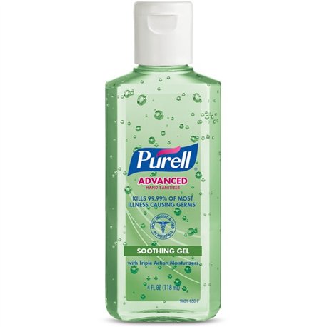 PURELL Advanced Hand Sanitizer Gel - Floral Scent - 4 fl oz (118.3 mL) - Squeeze Bottle Dispenser - Kill Germs - Hand - Moisturi