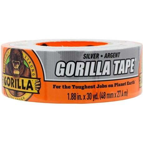 Gorilla Tape - 30 yd Length x 1.88" Width - 1 Each - Silver