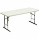 Iceberg IndestrucTable TOO 1200 Series Adjustable Folding Table - Rectangle Top - 4 Legs - 600 lb Capacity - Adjustable Height -