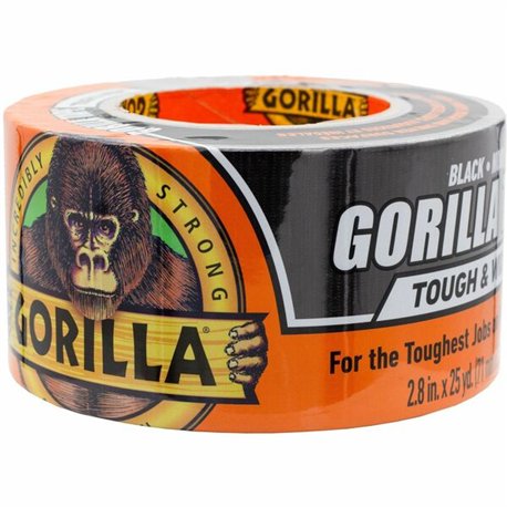 Gorilla Tough & Wide Tape - 25 yd Length x 2.88" Width - 1 Each - Black