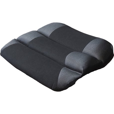 Kantek Memory Foam Seat Cushion - Memory Foam, Fabric, Rubber - Ergonomic Design, Comfortable, Washable, Easy to Clean - Black, 