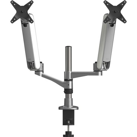 Kantek MA320 Mounting Arm for Monitor - Silver - TAA Compliant - 2 Display(s) Supported - 30" Screen Support - 1 Each - Aluminum