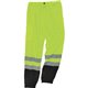 GloWear 8910BK Class E Bottom Hi-Vis Pants - Large/Extra Large Size - Lime, Black - Polyester Mesh
