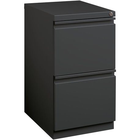 Lorell 20" File/File Mobile File Cabinet with Full-Width Pull - 15" x 19.9" x 27.8" - 2 x Drawer(s) for File - Letter - Recessed