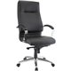 Lorell Executive High-back Chair with Fixed Arms - Leather Seat - Black Leather Back - 5-star Base - 1 Each