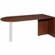 Lorell Essentials Peninsula Desk Box 1/2 - 30" x 66" x 29.5" - Finish: Laminate, Mahogany - Durable