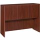 Lorell Essentials Series Stack-on Hutch with Doors - 47.3" x 14.8" x 36" - 3 Door(s) - Finish: Laminate, Mahogany - Grommet, Cor