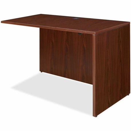 Lorell Essentials Series Return Shell - 47.3" x 23.6" x 1" x 29.5" - Finish: Laminate, Mahogany - Grommet, Modesty Panel, Adjust