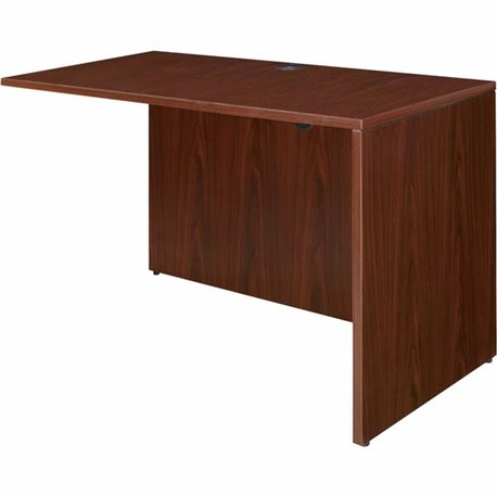 Lorell Essentials Series Return Shell - 35.6" x 23.6" x 1" x 29.5" - Finish: Laminate, Mahogany - Modesty Panel, Grommet, Durabl