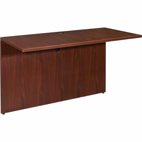 Lorell Essentials Series Bridge - 47.3" x 23.6" x 1" x 29.5" - Finish: Laminate, Mahogany - Grommet, Modesty Panel, Durable