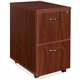 Lorell Essentials Series File/File Mobile File Cabinet - 15.8" x 22" x 28.6" - Double Pedestal - Finish: Laminate, Mahogany - Le