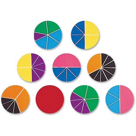 Rainbow Fraction Deluxe Circles Set - Theme/Subject: Learning - Skill Learning: Color Matching, Addition, Subtraction, Compariso