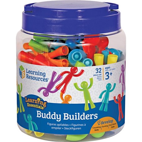 Learning Resources Ages 3+ Buddy Builders Set - Skill Learning: Eye-hand Coordination, Motor Skills, Visual, Imagination, Counti