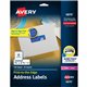 Avery Print-to-the-Edge Copier Address Labels - 3/4" Width x 2 1/4" Length - Permanent Adhesive - Rectangle - Laser - White - Pa