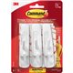 Command Medium Utility Hooks with Adhesive Strips - 3 lb (1.36 kg) Capacity - for Paint, Wood, Tile - White - 6 / Pack