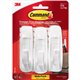 Command Large Utility Hook Value Pack - 5 lb (2.27 kg) Capacity - for Wood, Paint, Tile - Plastic - White - 3 / Pack