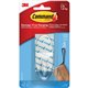 Command Large Hook with Clear Strips - 4 lb (1.81 kg) Capacity - 3.4" Length - for Decoration - Plastic - Clear - 1 / Pack