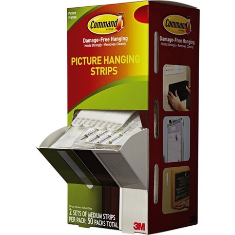 Command Picture Hanging Strips Trial Pack - 3 lb (1.36 kg) Capacity - 2.8" Length - for Pictures, Decoration, Art, Pictures - Wh