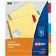 Avery Write & Erase Durable Plastic Dividers w/Pockets, 5-tab, Multicolor - 5 x Divider(s) - 5 Write-on Tab(s) - 5 - 5 Tab(s)/Se