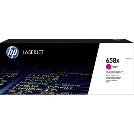 HP 658X (W2003X) Original High Yield Laser Toner Cartridge - Magenta - 1 Each - 28000 Pages